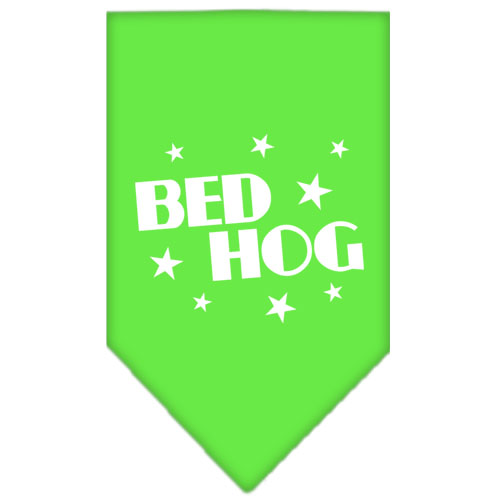 Bed Hog Screen Print Bandana Lime Green Large